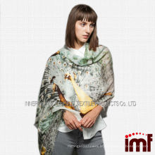 Écharpe en laine florale New Fashion Lady